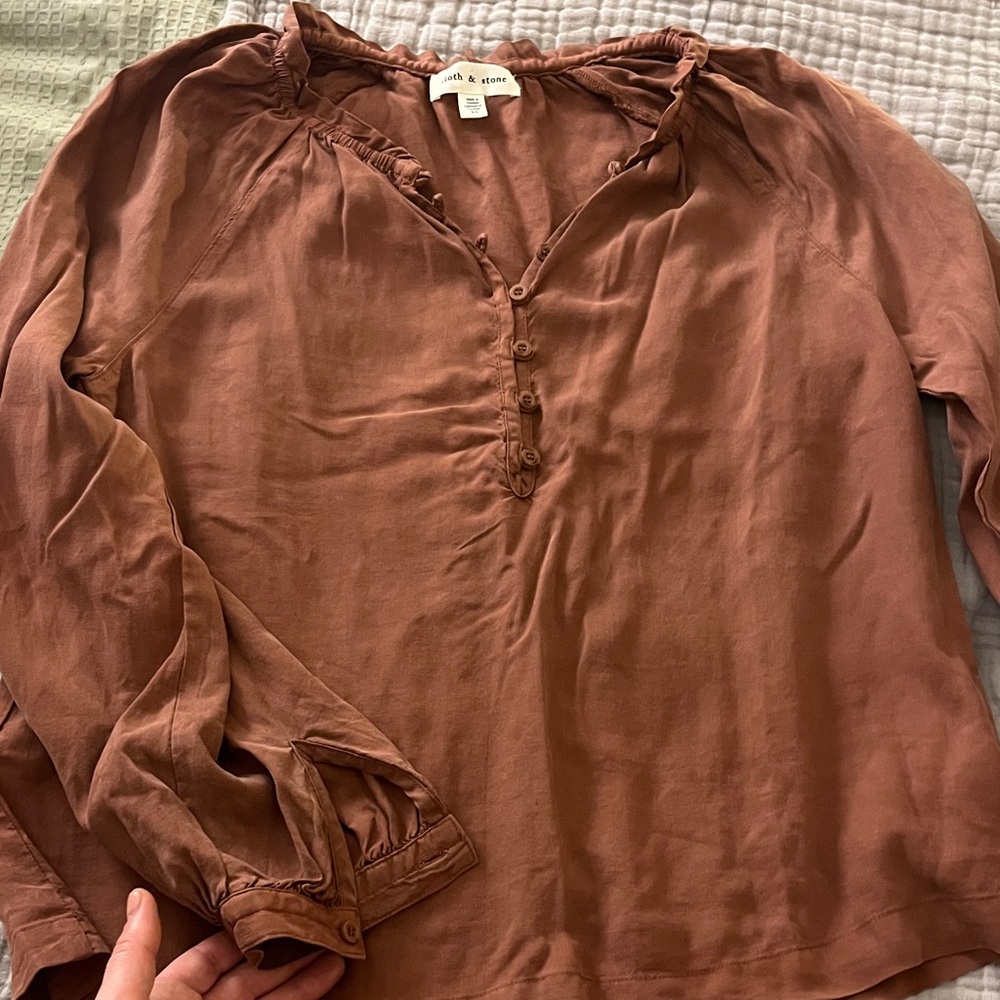 Cloth & Stone size XS Women's Rust Blouse